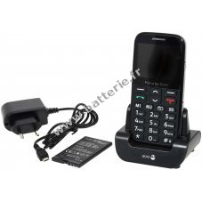 Primo by DORO 366 Téléphone portable seniors » Noir chargeur, pour avec touche SOS