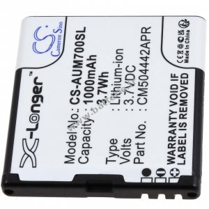 Batterie adapte au tlphone portable pour seniors Amplicomms PowerTel M7000, M6900, type CM504442APR