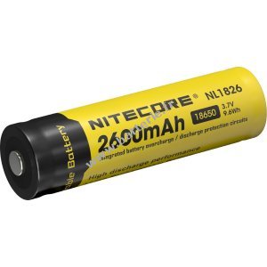 Accumulateur Li-Ion Nitecore type 18650 2600mAh NL1826 original