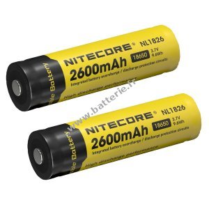 2x Nitecore Accu Li-Ion spcial 18650 2600mAh