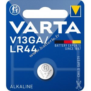 Varta Pile bouton LR44 AG13 V13GA A76 1 blister