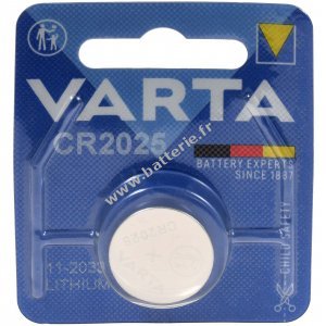 Varta Pile bouton lithium CR2025 DL2025 1 blister