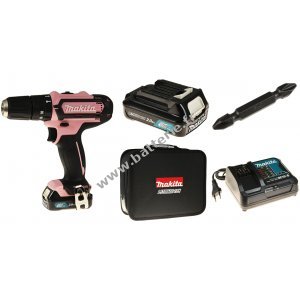 Makita Jeu de forets  percussion rechargeables HP 331DSAP1 Pink 12V, 24W, avec sac de transport et mches