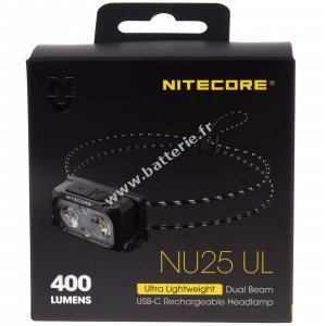 Nitecore NU25UL Ultralight LED lampe de tte, lampe frontale avec USB-C