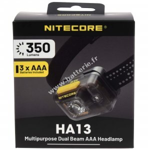 Nitecore HA13 LED Lampe frontale, lampe de tte, max. 350 lumens