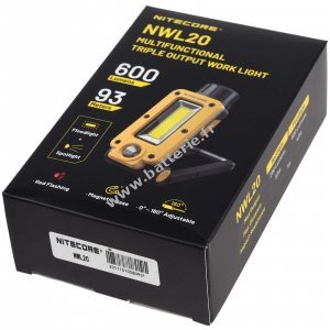 Nitecore NWL20 - Lampe de travail, lampe 600 lumens