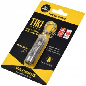 Lampe torche porte-cls Nitecore TIKI - 300 lumens, avec port micro-USB