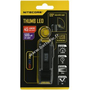 Nitecore THUMB UV Mini lampe porte-cls avec lumire UV de 45 lumens