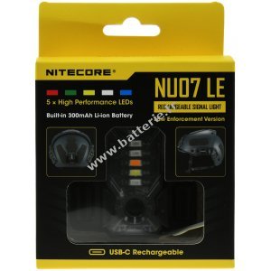 Nitecore NU07 LE Lampe de signalisation en 5 couleurs avec USB-C