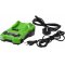 Chargeur rapide Green works Tools G24C 24V Li-Ion, pour batteries 24V Li-Ion Green work par ex. G24B2, G24B4