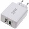 goobay Chargeur rapide dual USB-A QC 28W - 2 ports, Quick Charge 3.0, blanc compact