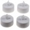 goobay 49868 Lot de 4 bougies  chauffe-plat LED avec fonction minuterie