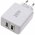 goobay Chargeur rapide dual USB-A QC 28W - 2 ports, Quick Charge 3.0, blanc compact