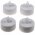 goobay 49868 Lot de 4 bougies  chauffe-plat LED avec fonction minuterie